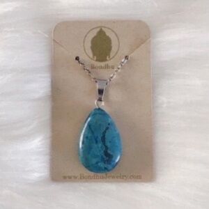 ✨HP✨ Blue Jasper Teardrop Sterling Silver Necklace